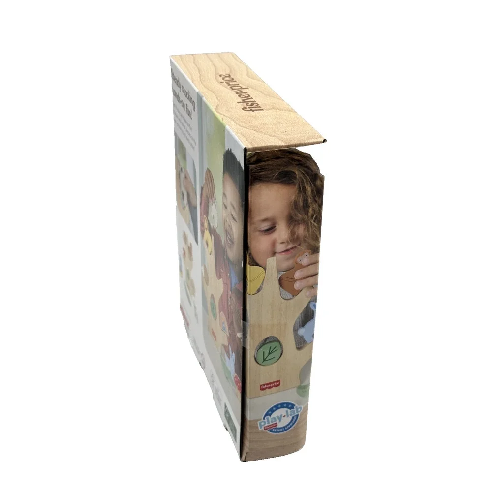 Fisher-Price Wooden Balance Tree Stacking Activity Toy- 10Piece (9 wooden Toys)